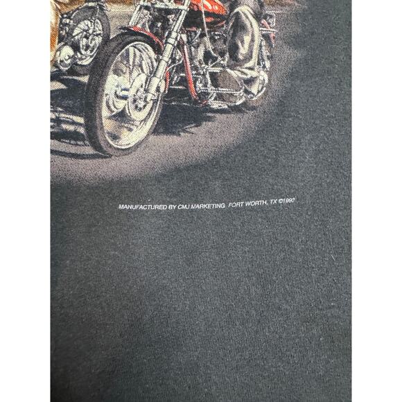 Vintage Born To Roam 3D Emblem T-Shirt Size XL Sturgis Single Stitch USA 1993 - Picture 5 of 7